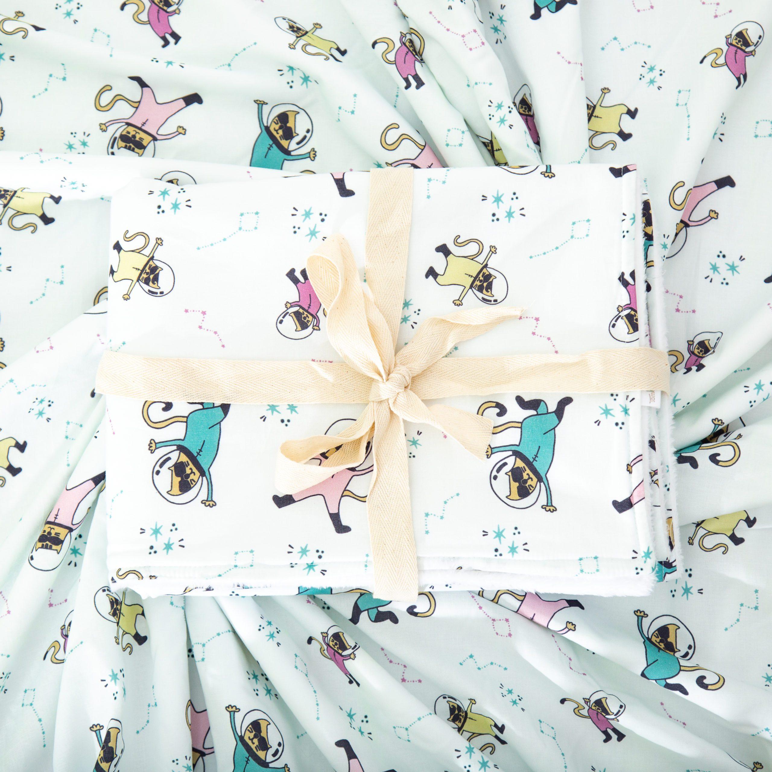 Alternate view of Manta Petita amb Estampat 100x65 cm Cosmic Cats